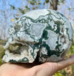 Natural Moss Agate Skull Skeleton Carving Wholesale Natural Crystal Healing Stone Decoration