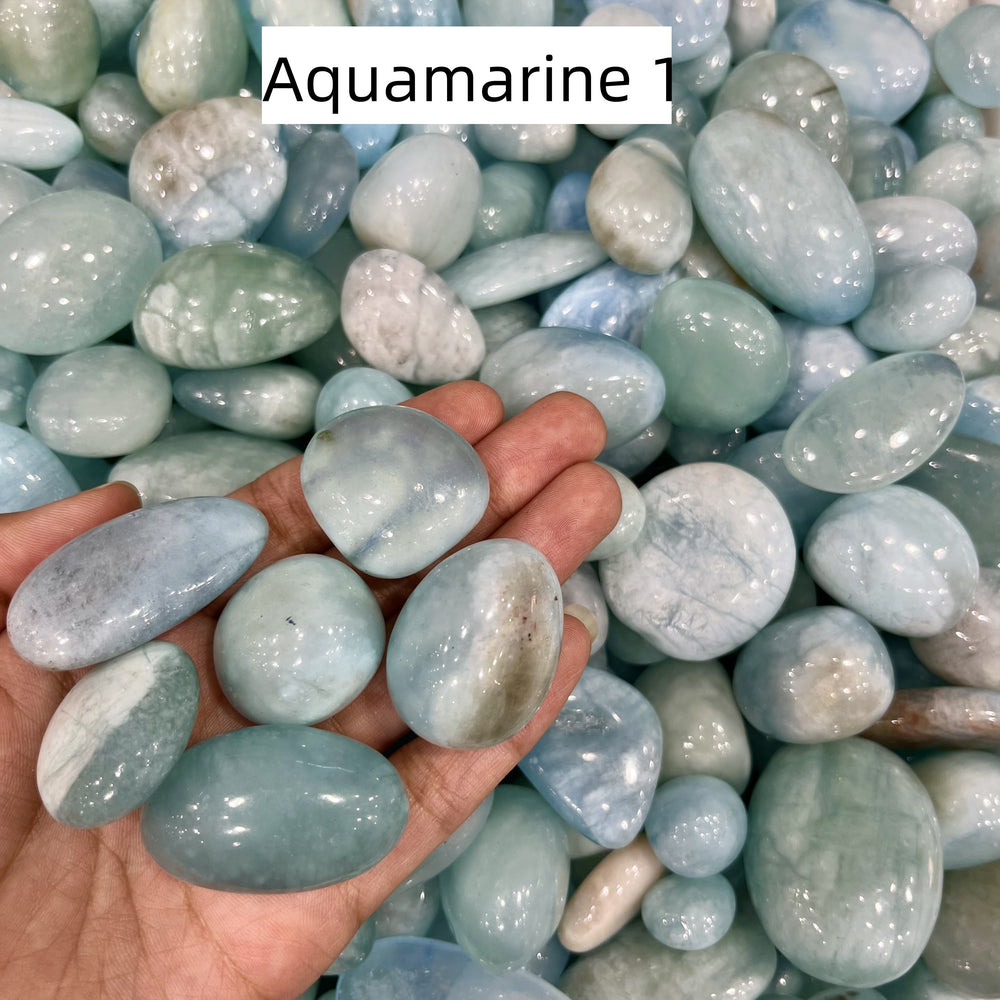 Natural Aquamarine Tumbles Crystal Confetti Healing Energy