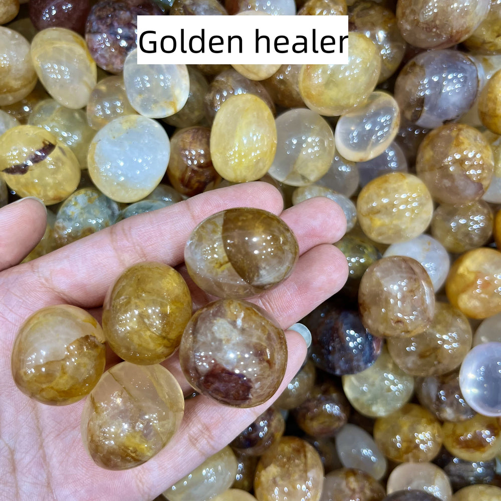 Golden Healer Tumbles Natural Crystal Confetti Healing Energy