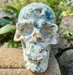 Natural Moss Agate Skull Skeleton Carving Wholesale Natural Crystal Healing Stone Decoration