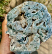 Natural Moss Agate Skull Skeleton Carving Wholesale Natural Crystal Healing Stone Decoration