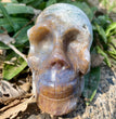 Natural Moss Agate Skull Skeleton Carving Wholesale Natural Crystal Healing Stone Decoration