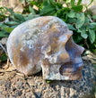 Natural Moss Agate Skull Skeleton Carving Wholesale Natural Crystal Healing Stone Decoration