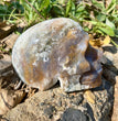 Natural Moss Agate Skull Skeleton Carving Wholesale Natural Crystal Healing Stone Decoration