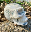 Natural Moss Agate Skull Skeleton Carving Wholesale Natural Crystal Healing Stone Decoration