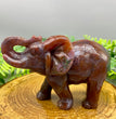 12CM Ocean Jasper Handcarved Elephant Carving Natural Crystal Home Decoration Gift