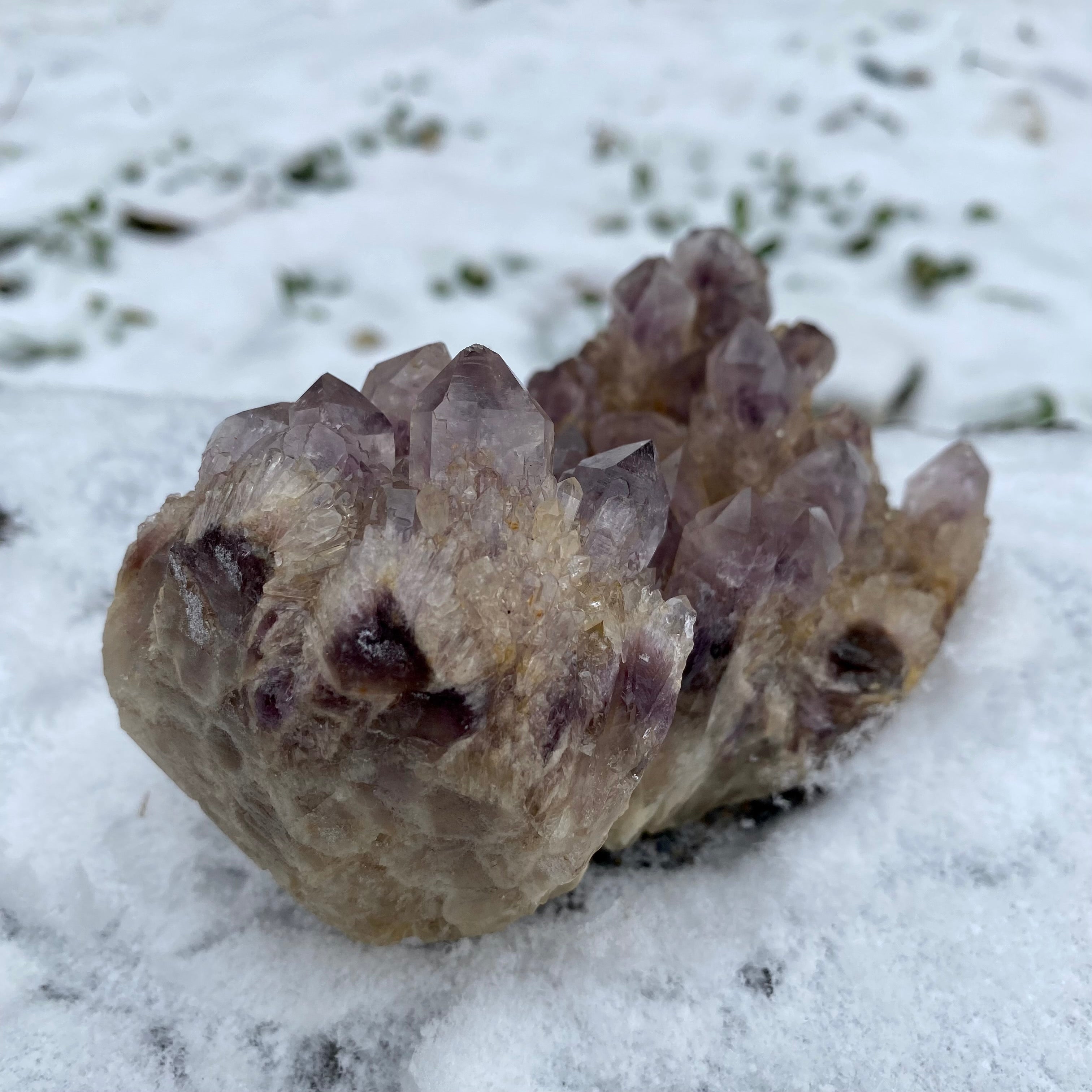 1.1LB Phantom Amthyst Cluster Natural Crystal Raw Stone Specimen