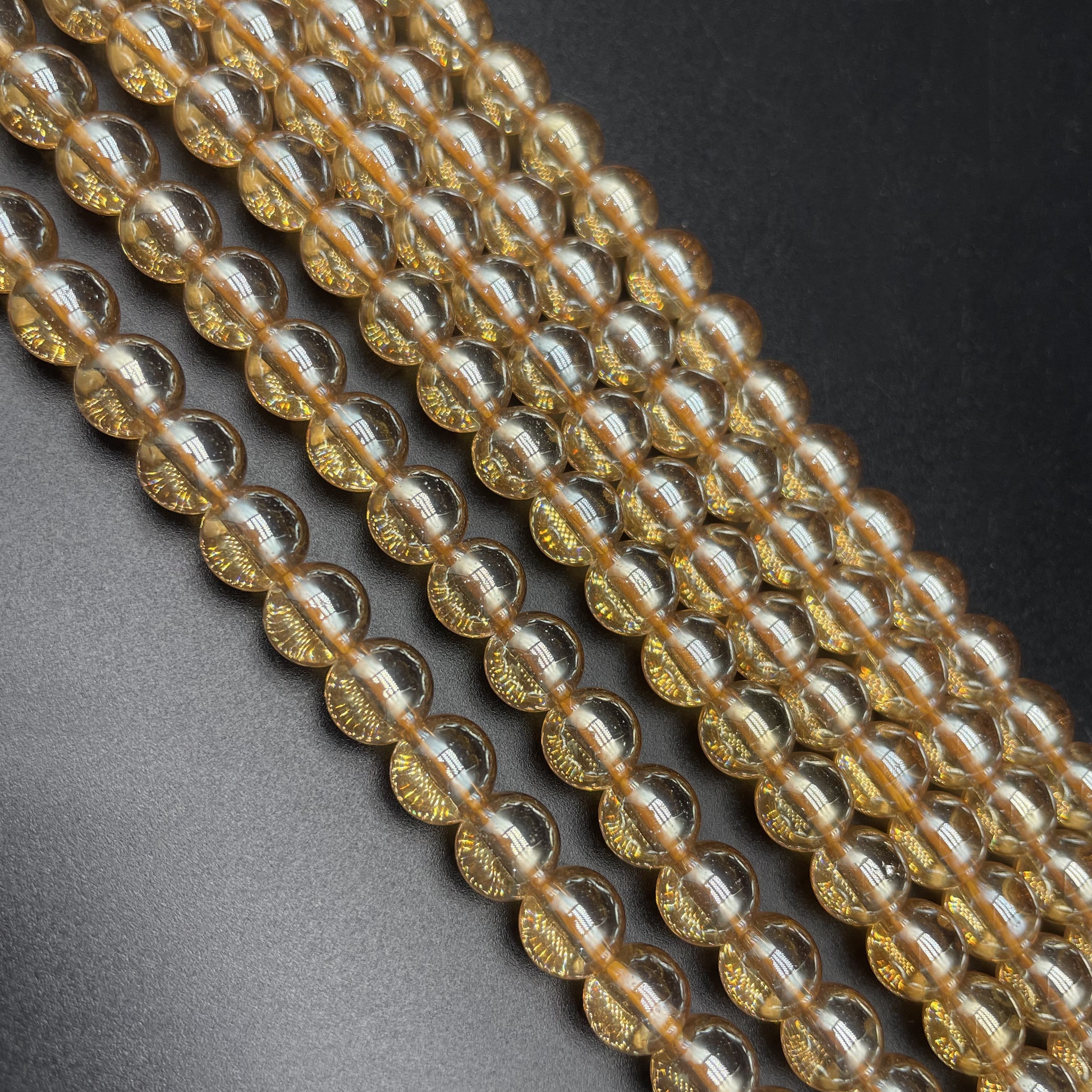 Champagne Aura Quartz Beads Strands Loose Beads