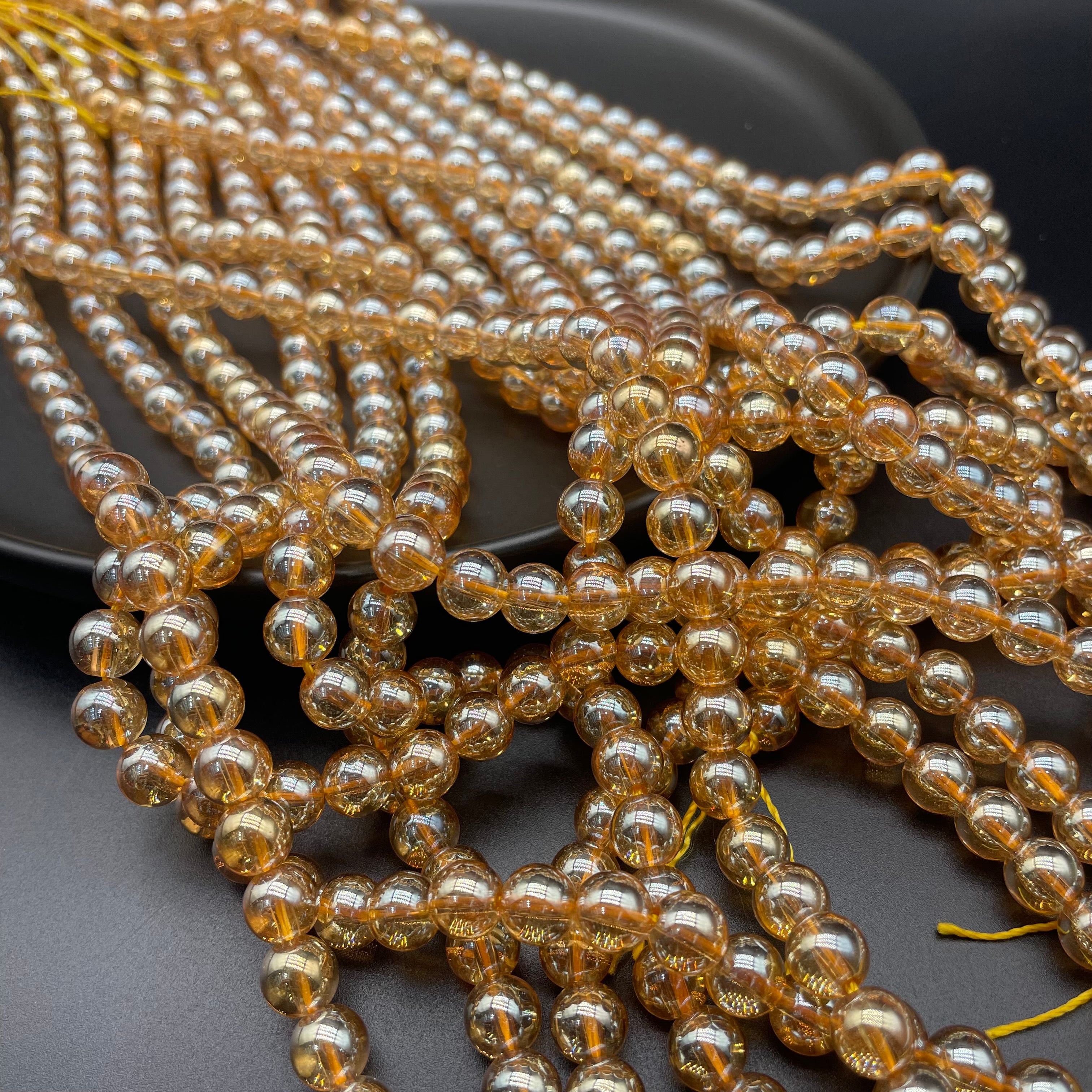 Champagne Aura Quartz Beads Strands Loose Beads