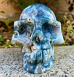 Natural Moss Agate Skull Carving Wholesale Natural Crystal Healing Stone Home Decoration