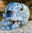 Natural Moss Agate Skull Carving Wholesale Natural Crystal Healing Stone Home Decoration