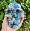 Natural Moss Agate Skull Carving Wholesale Natural Crystal Healing Stone Home Decoration