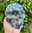 Natural Moss Agate Skull Carving Wholesale Natural Crystal Healing Stone Home Decoration