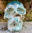 Natural Moss Agate Skull Carving Wholesale Natural Crystal Healing Stone Home Decoration