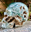 Natural Moss Agate Skull Carving Wholesale Natural Crystal Healing Stone Home Decoration