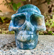 Natural Moss Agate Skull Skeleton Carving Wholesale Natural Crystal Healing Stone Decoration