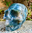 Natural Moss Agate Skull Skeleton Carving Wholesale Natural Crystal Healing Stone Decoration