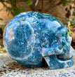 Natural Moss Agate Skull Skeleton Carving Wholesale Natural Crystal Healing Stone Decoration