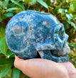 Natural Moss Agate Skull Skeleton Carving Wholesale Natural Crystal Healing Stone Decoration