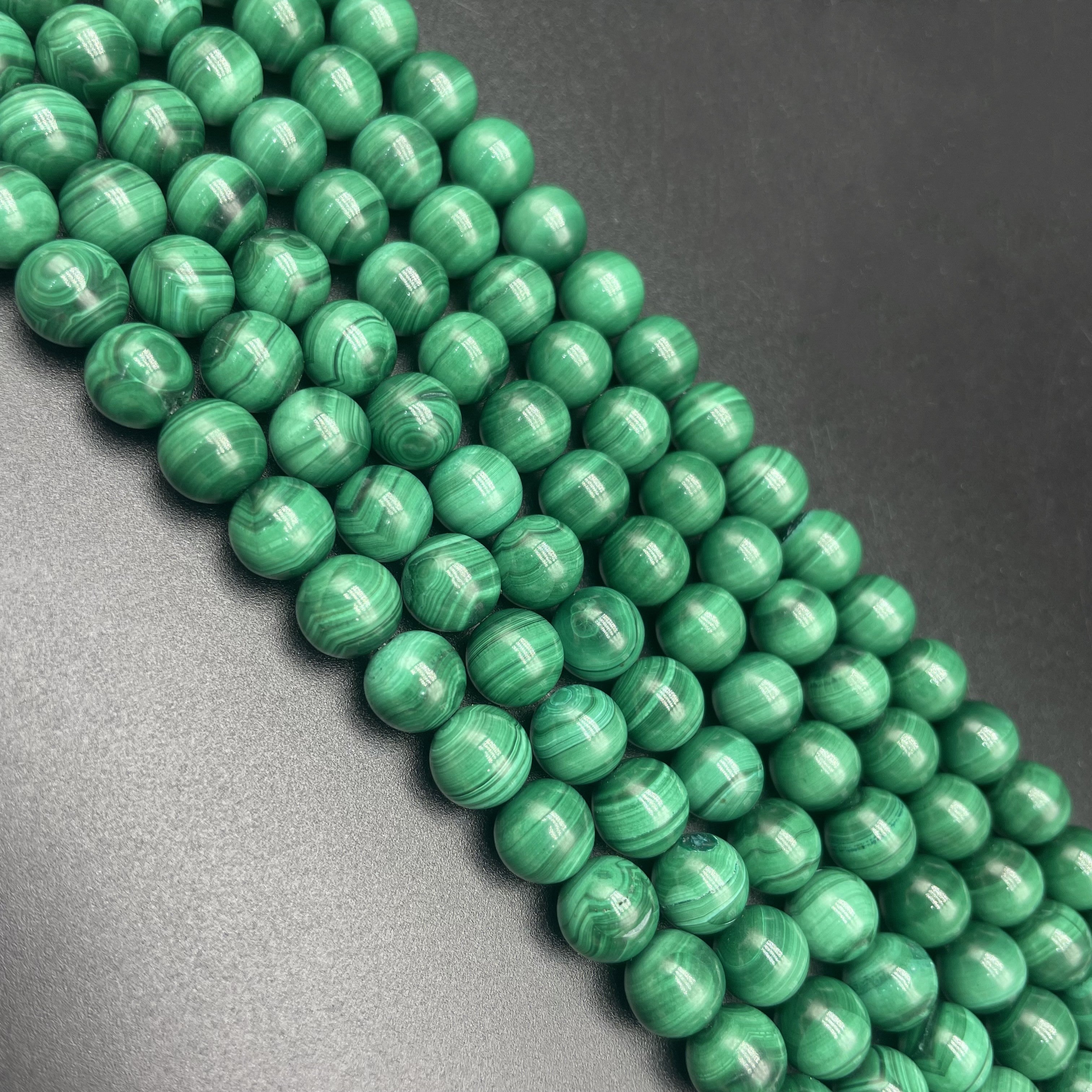 Malachite Beads Strands Loose Beads Jewelry DIY Bracelets Natural Crystal