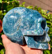 Natural Moss Agate Skull Skeleton Carving Wholesale Natural Crystal Healing Stone Decoration