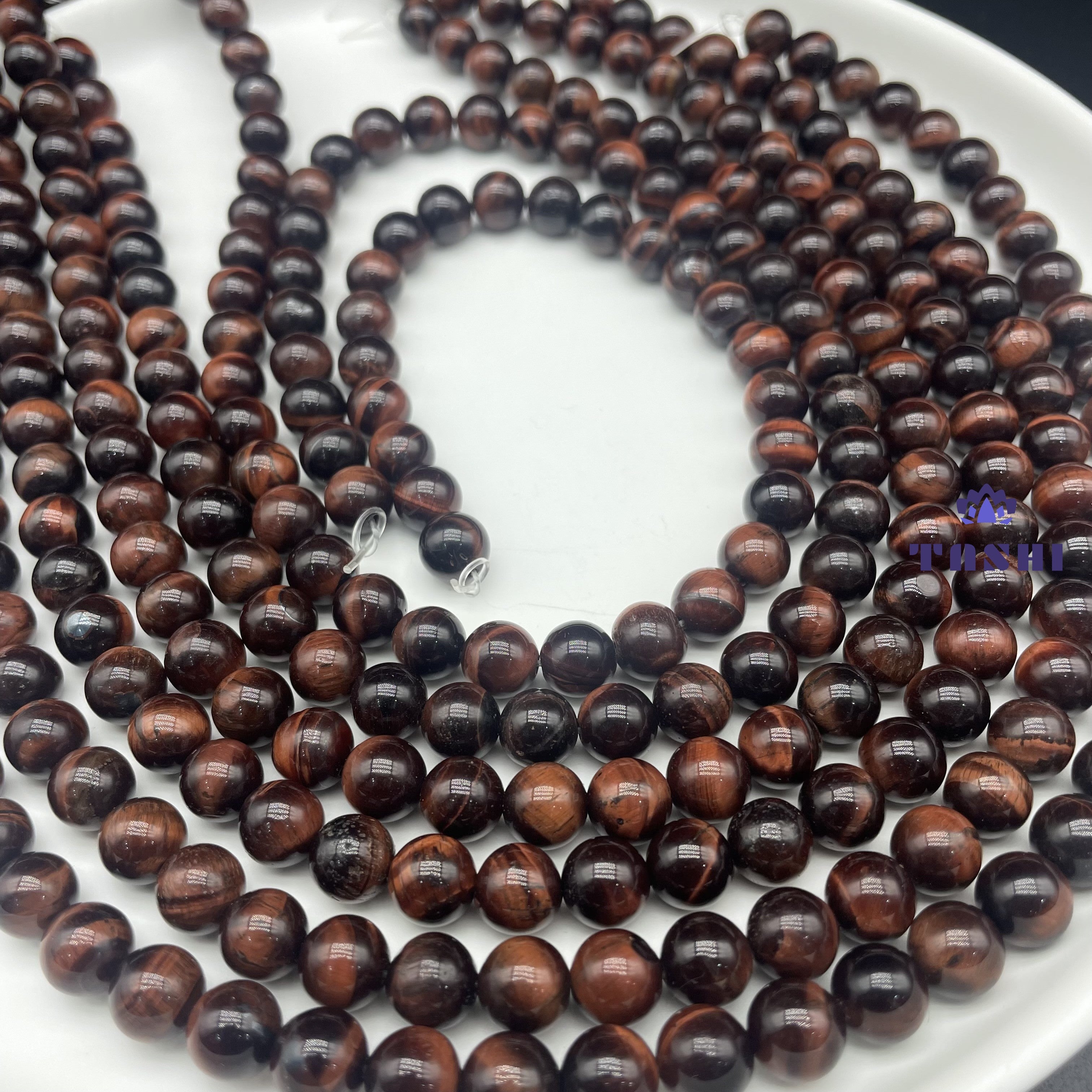 Red Tiger Eye Beads Strands Loose Beads Jewelry DIY Bracelets Natural Crystal
