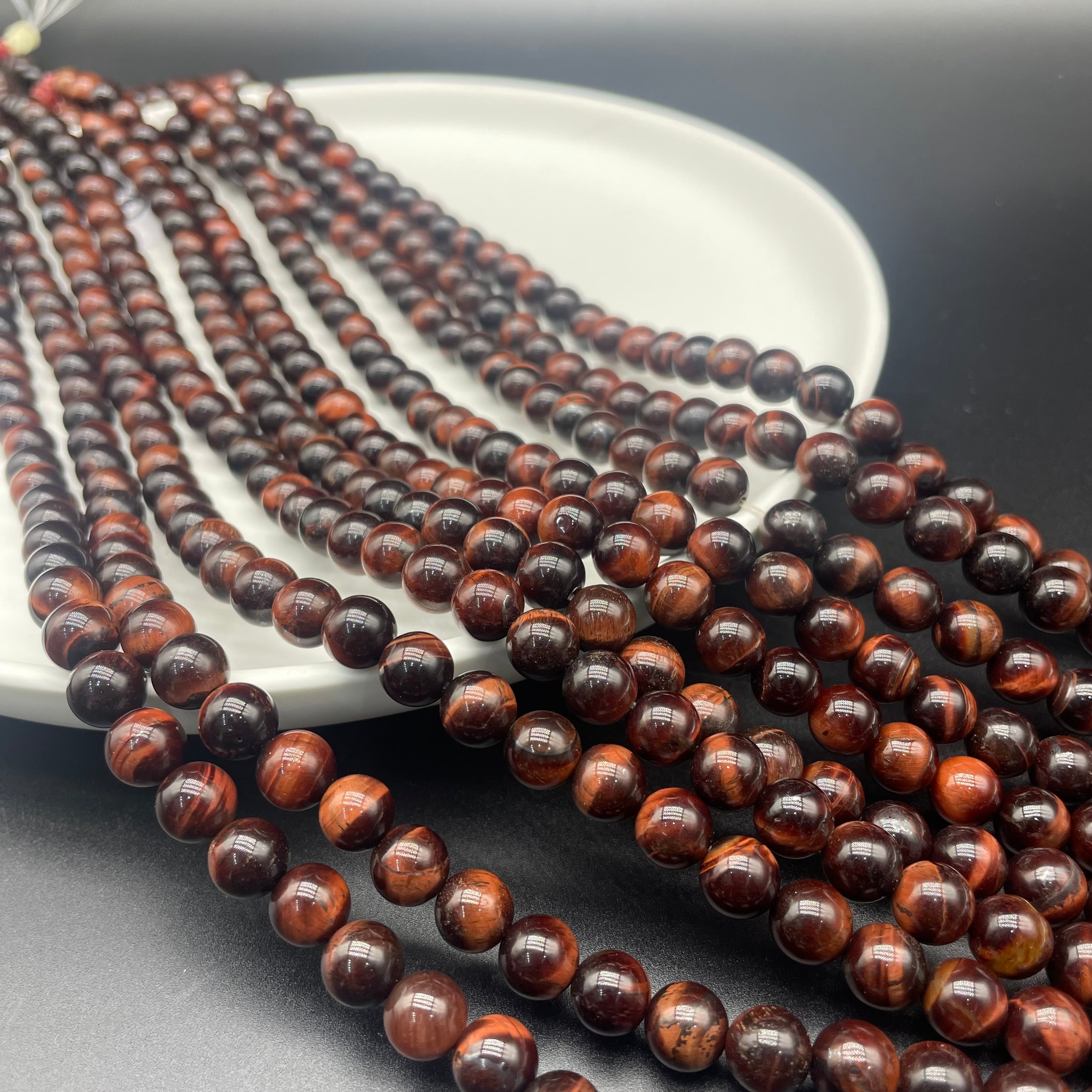 Red Tiger Eye Beads Strands Loose Beads Jewelry DIY Bracelets Natural Crystal