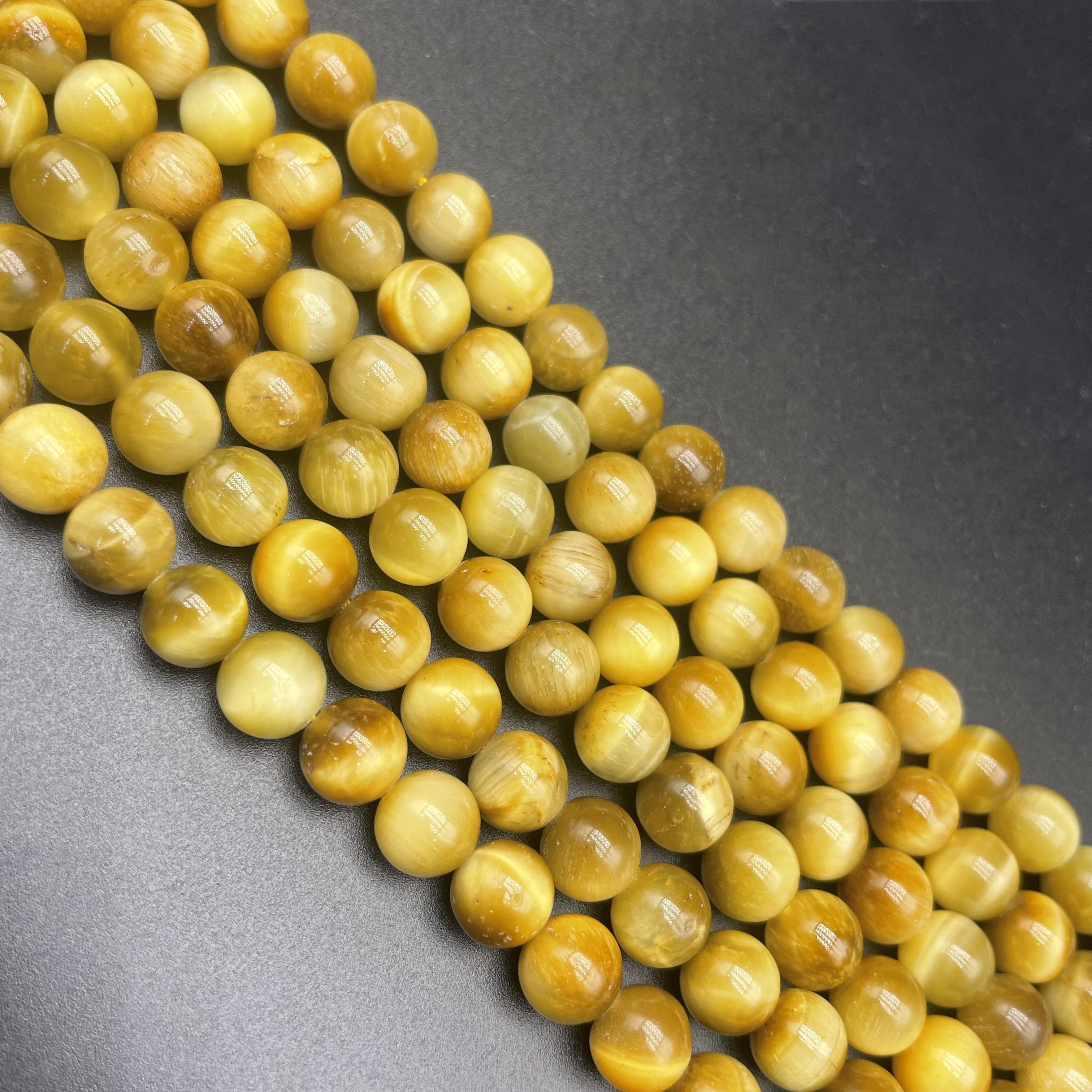 Golden Tiger Eye Beads Strands Loose Beads Jewelry DIY Bracelets Natural Crystal