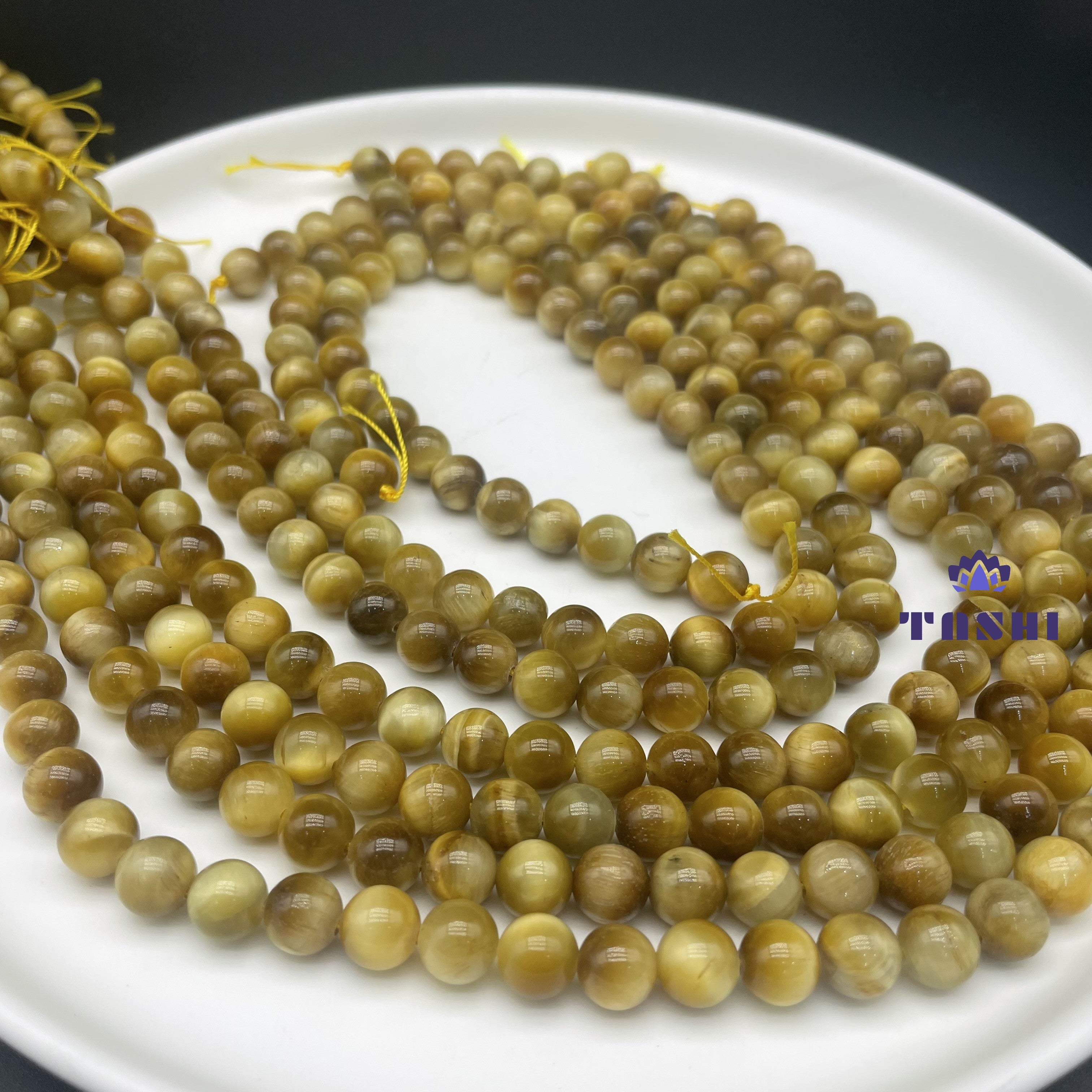 Golden Tiger Eye Beads Strands Loose Beads Jewelry DIY Bracelets Natural Crystal