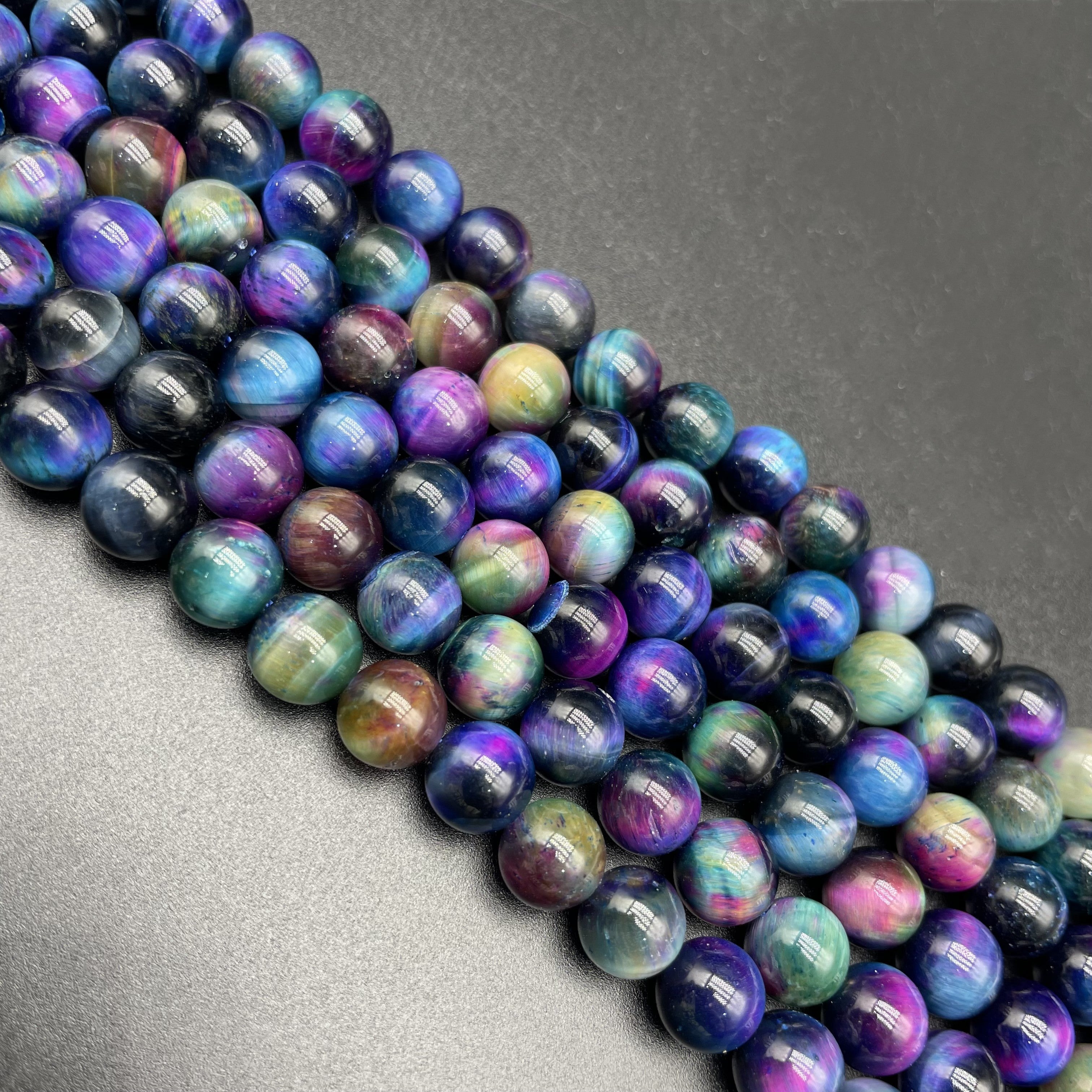 Blue Galaxy Tiger Eye Beads Strands Loose Beads Jewelry DIY Bracelets