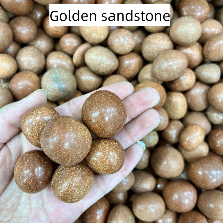 Golden Sandstone Tumbles Crystal Confetti Healing Energy