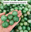 Green Strawberry Quartz Tumbles Natural Crystal Confetti Healing Energy