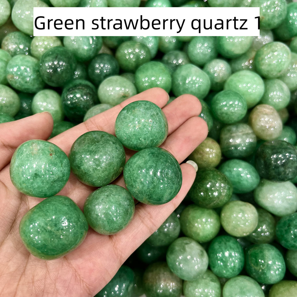 Green Strawberry Quartz Tumbles Natural Crystal Confetti Healing Energy