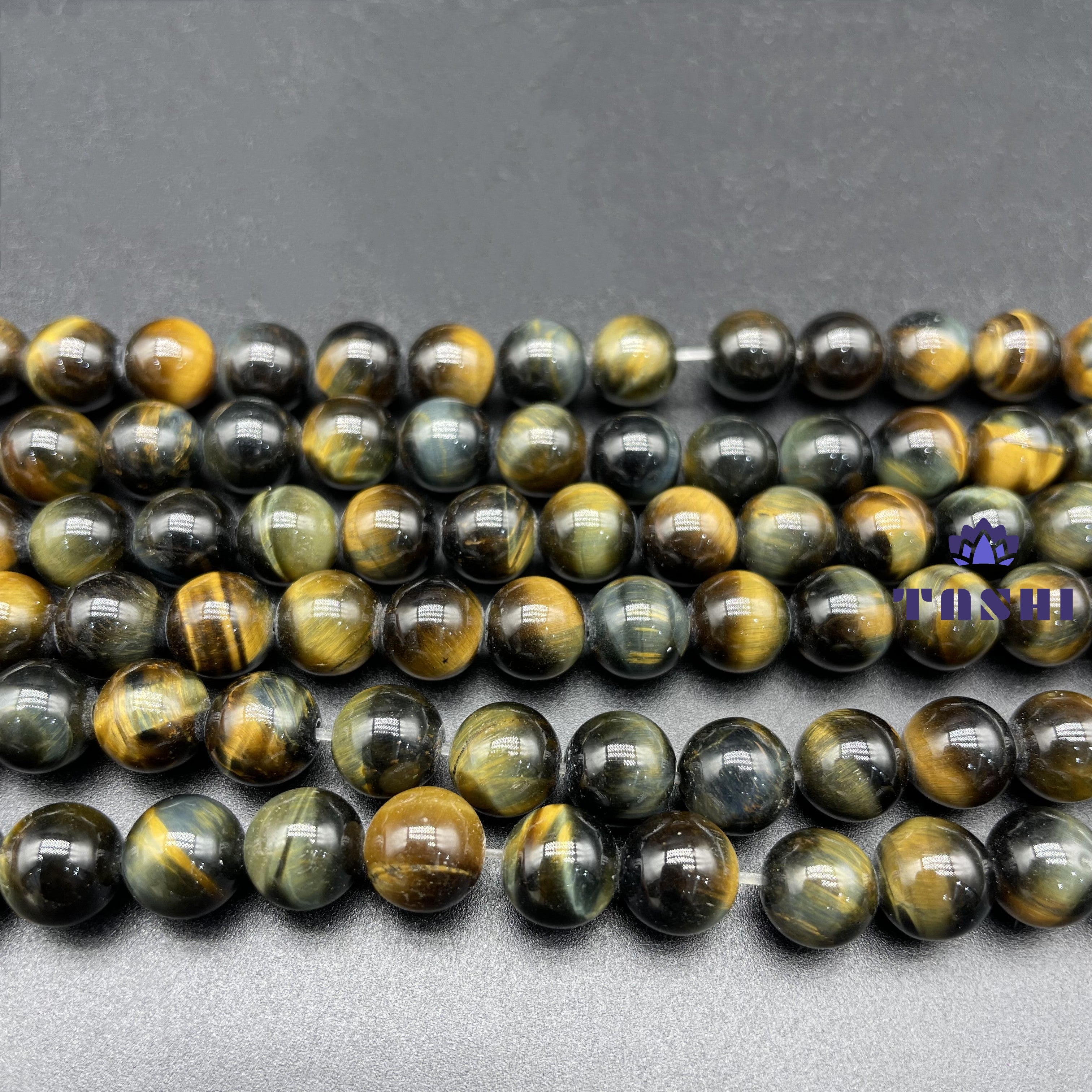 Yellow Blue Tiger Eye Beads Strands Loose Beads Jewelry DIY Bracelets