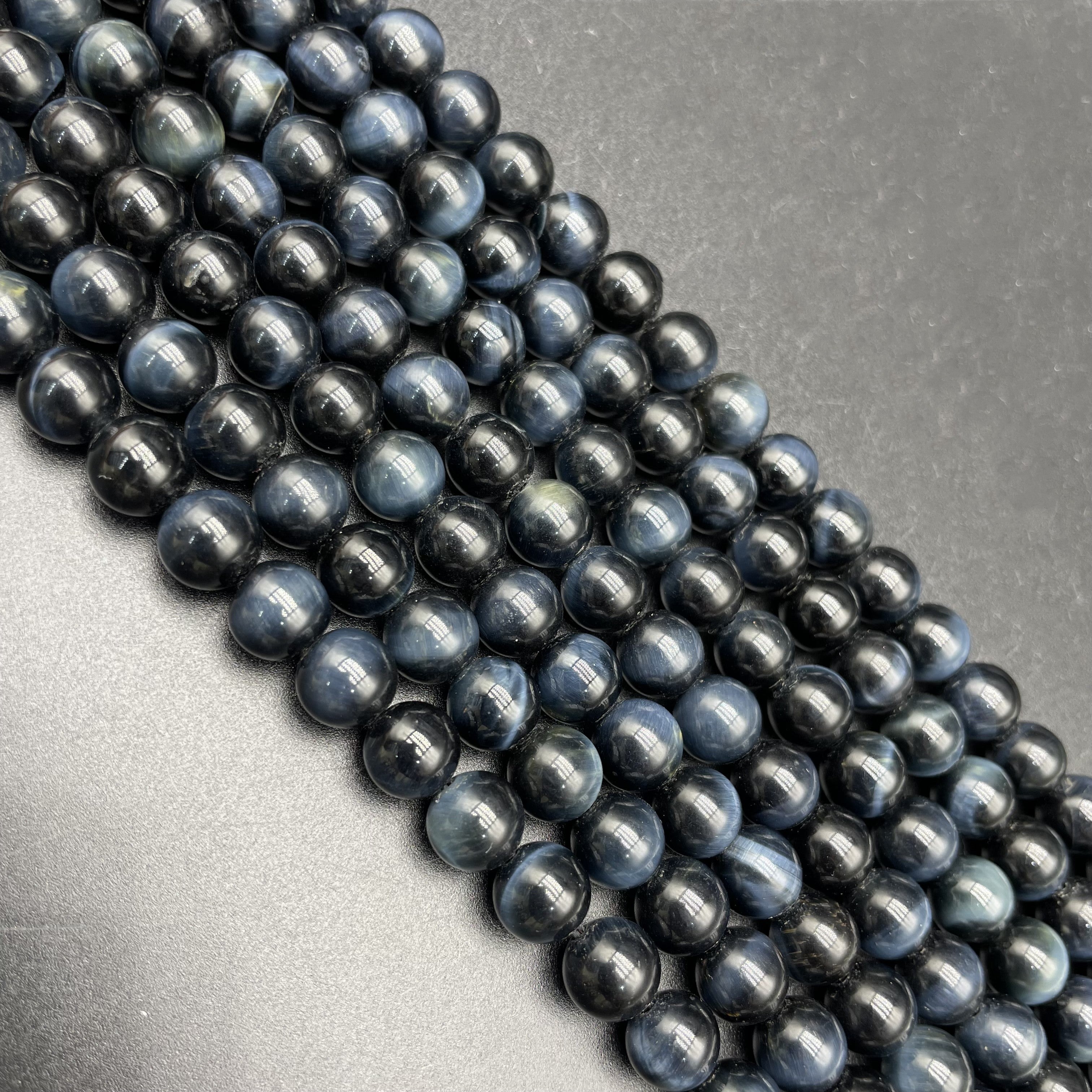 Blue Tiger Eye Beads Strands Loose Beads Jewelry DIY Bracelets Natural Crystal