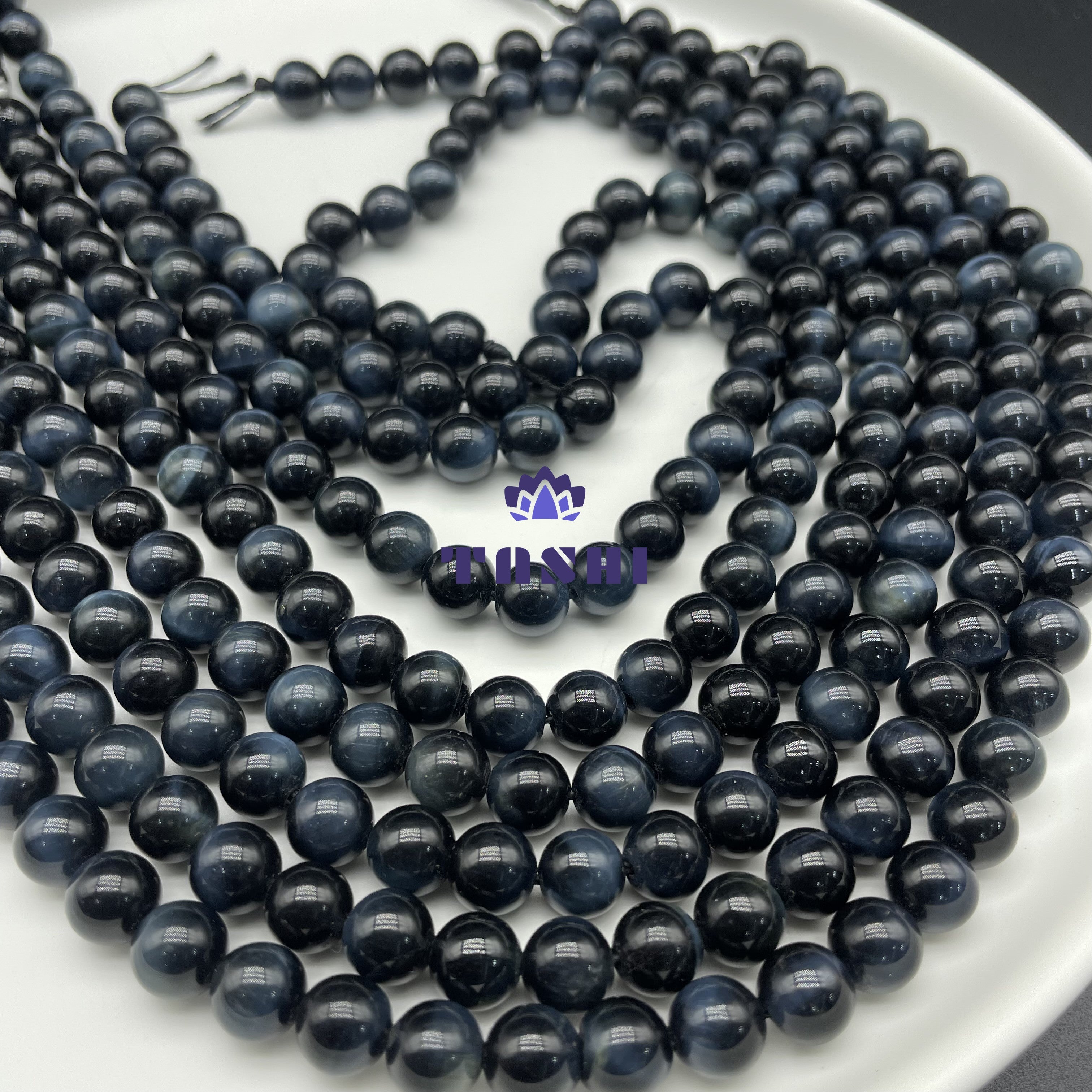 Blue Tiger Eye Beads Strands Loose Beads Jewelry DIY Bracelets Natural Crystal