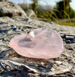 Natural Rose Quartz Heart Bowl Plate Holder