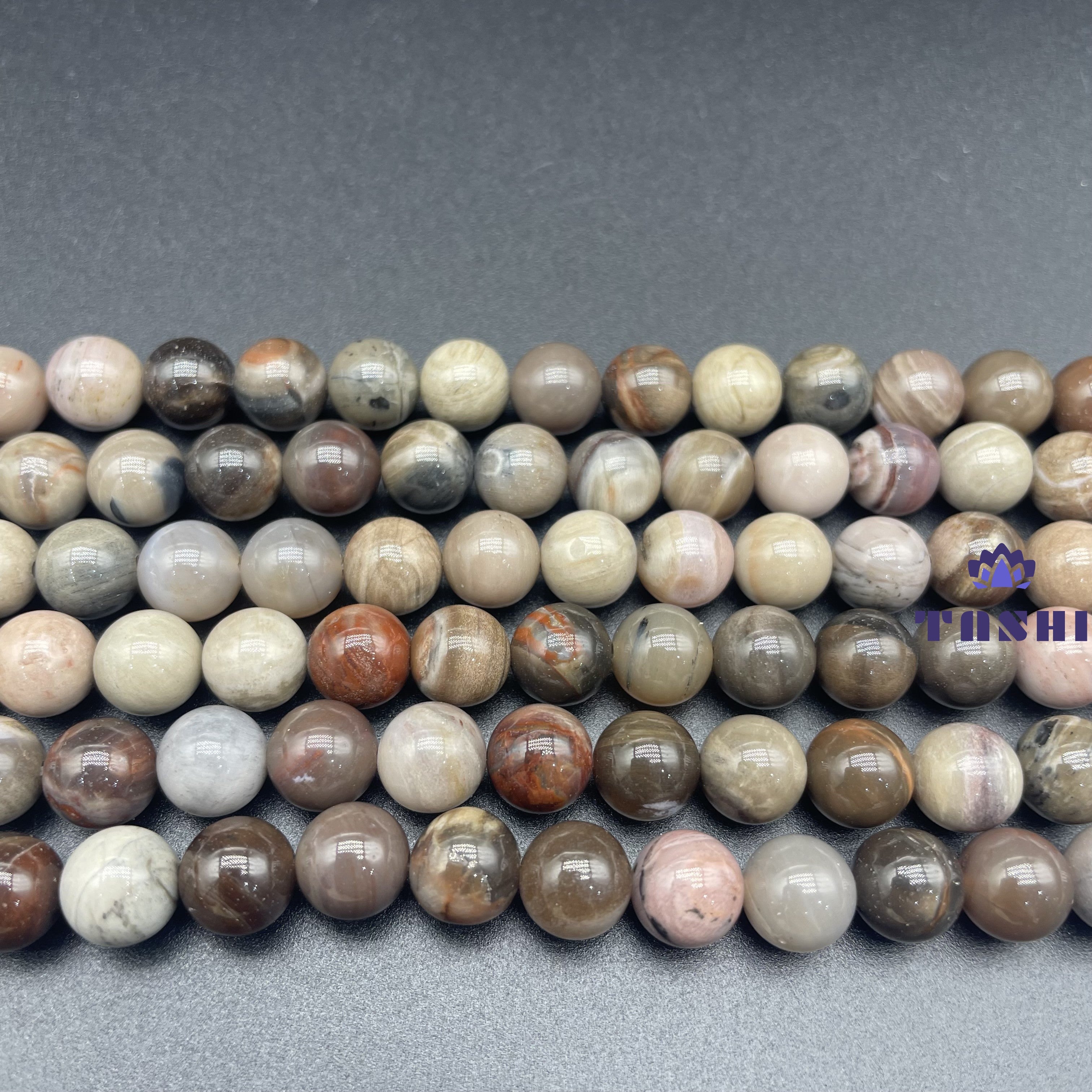 Petrified Wood Beads Strands Loose Beads Jewelry DIY Bracelets
