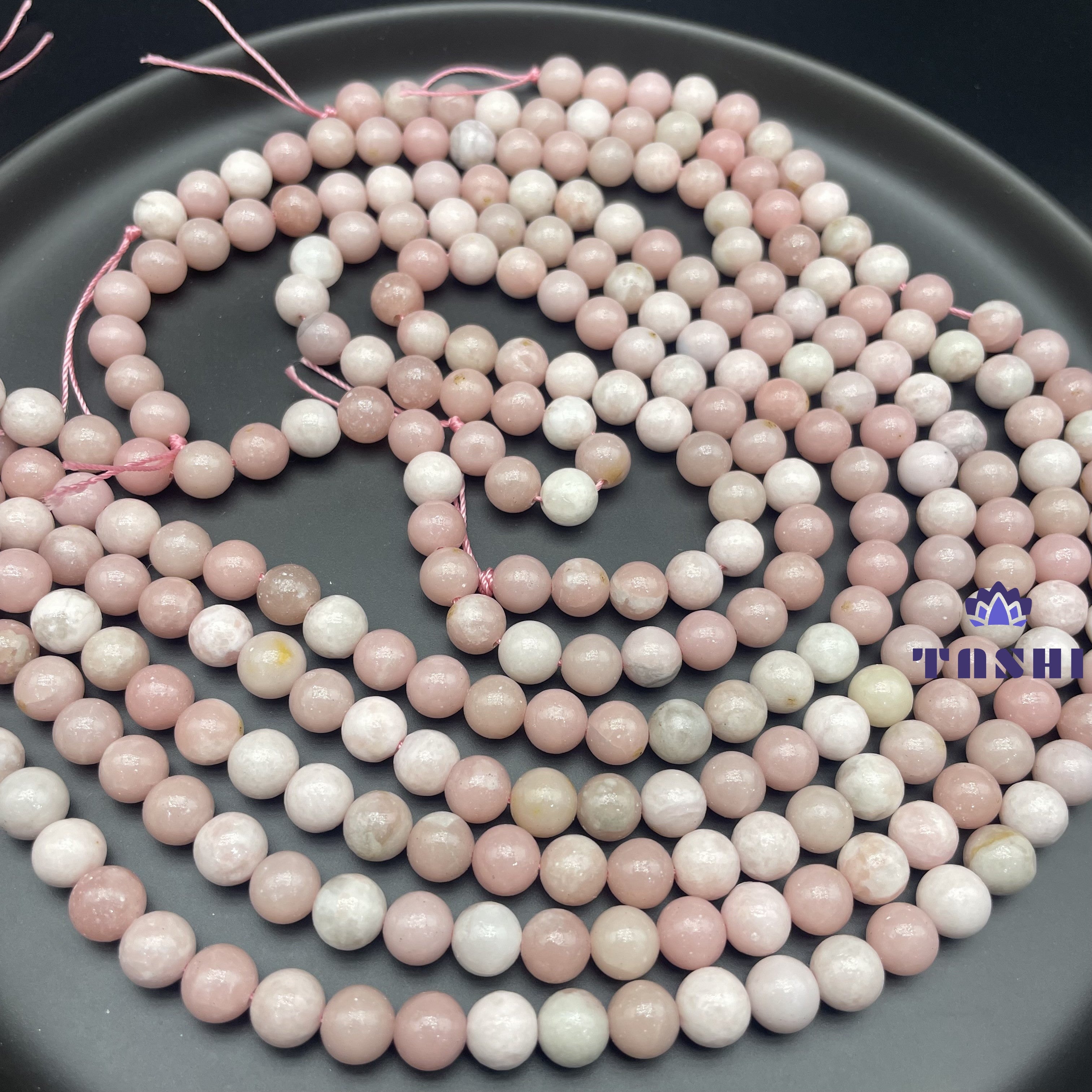 Pink Opal Beads Strands Loose Beads Jewelry DIY Bracelets