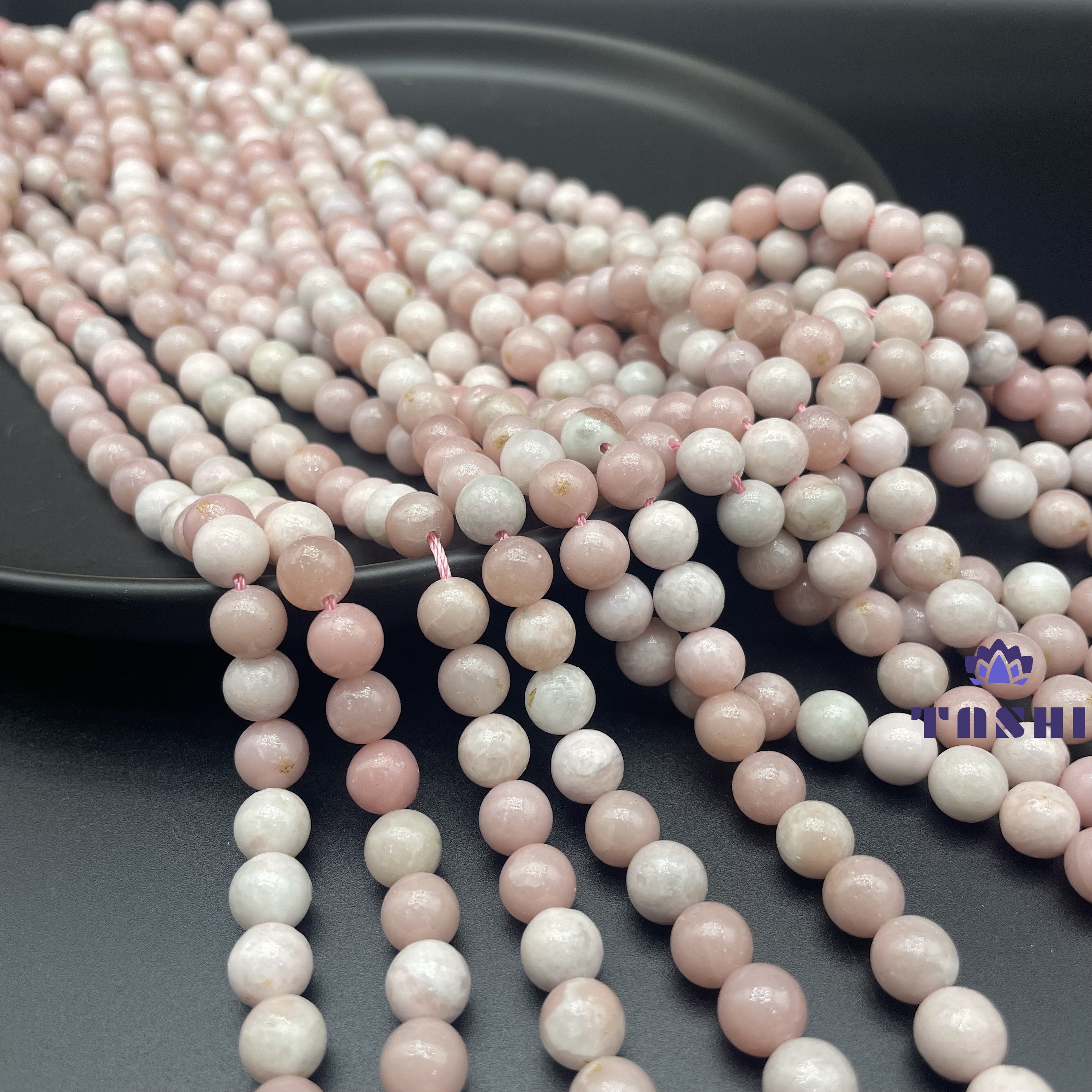 Pink Opal Beads Strands Loose Beads Jewelry DIY Bracelets