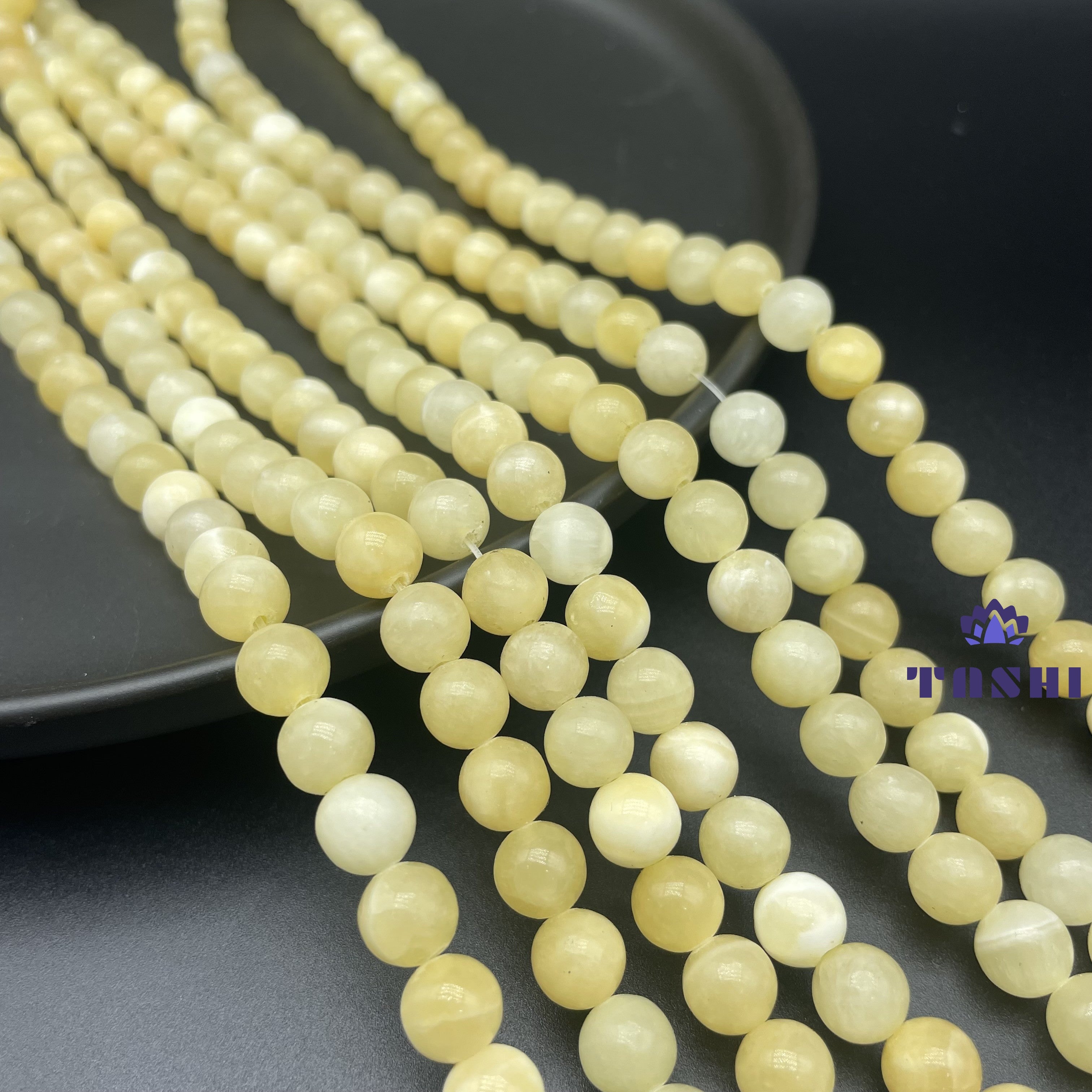 Yellow Calcite Beads Strands Loose Beads Jewelry DIY Bracelets
