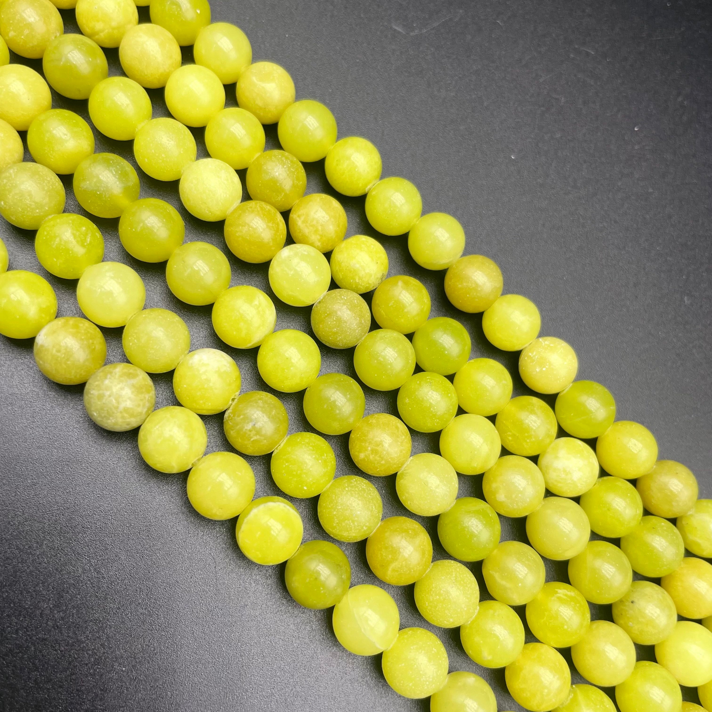 Lemon Jade Beads Strands Loose Beads Jewelry DIY Bracelets