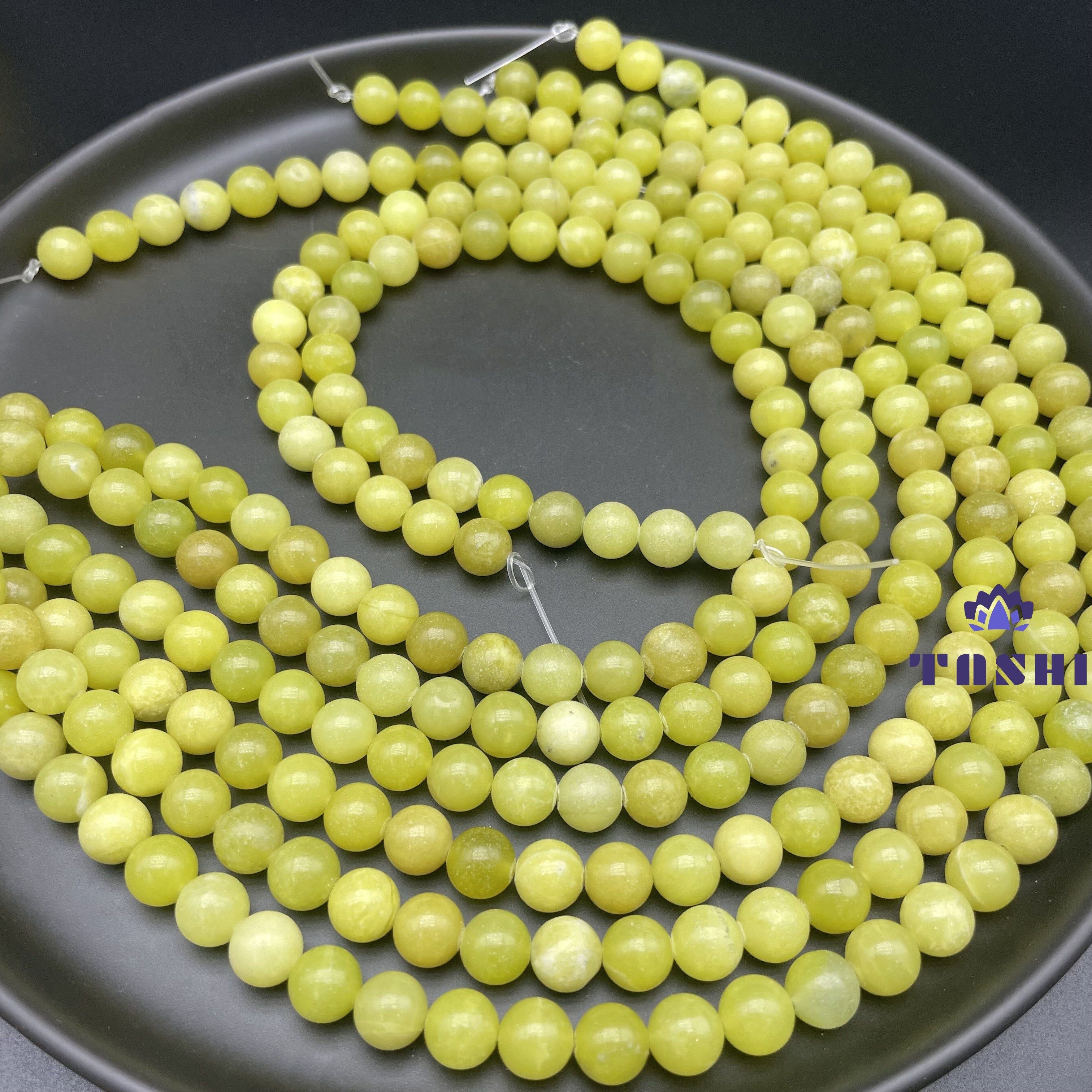 Lemon Jade Beads Strands Loose Beads Jewelry DIY Bracelets