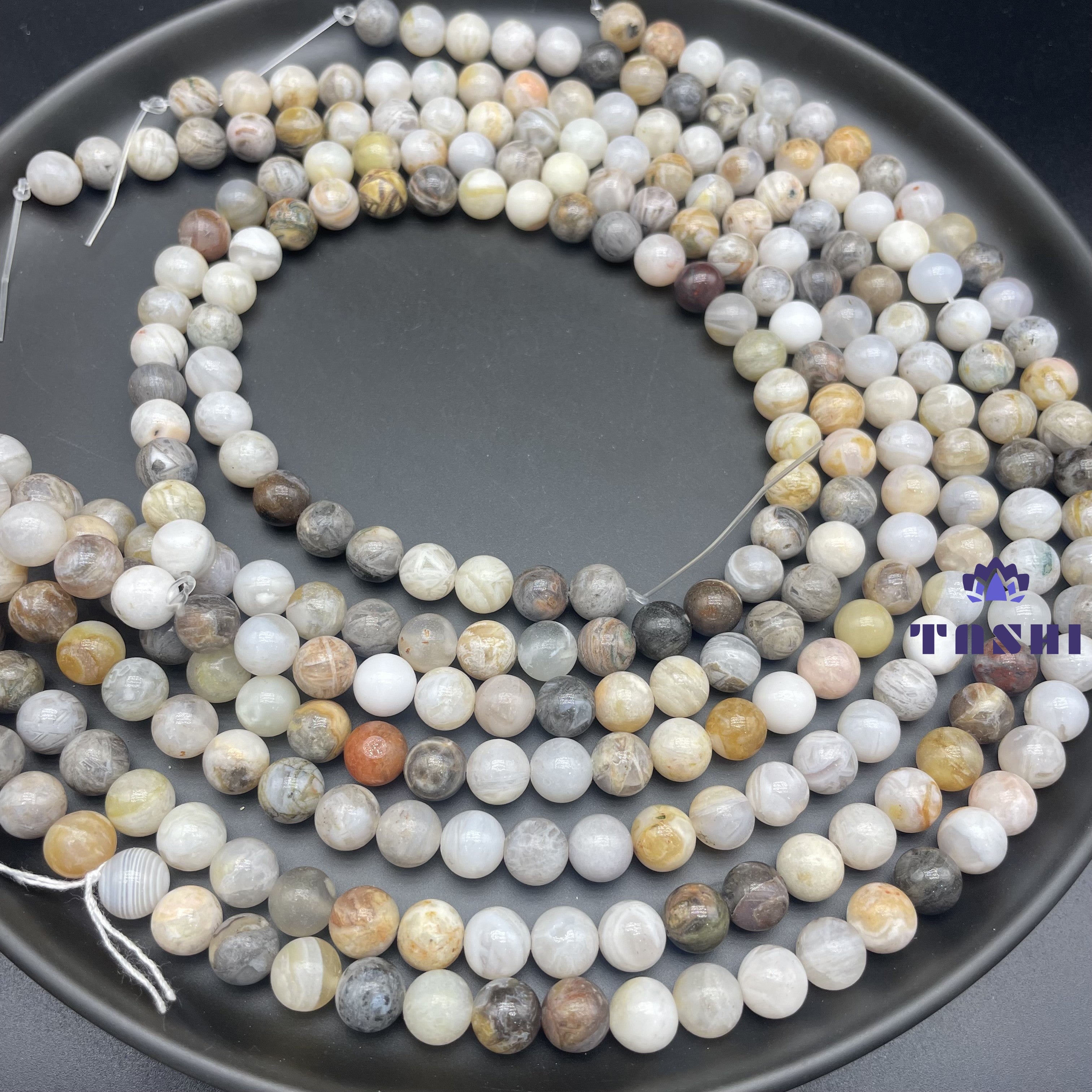 Bamboo Agate Beads Strands Loose Beads Jewelry DIY Bracelets