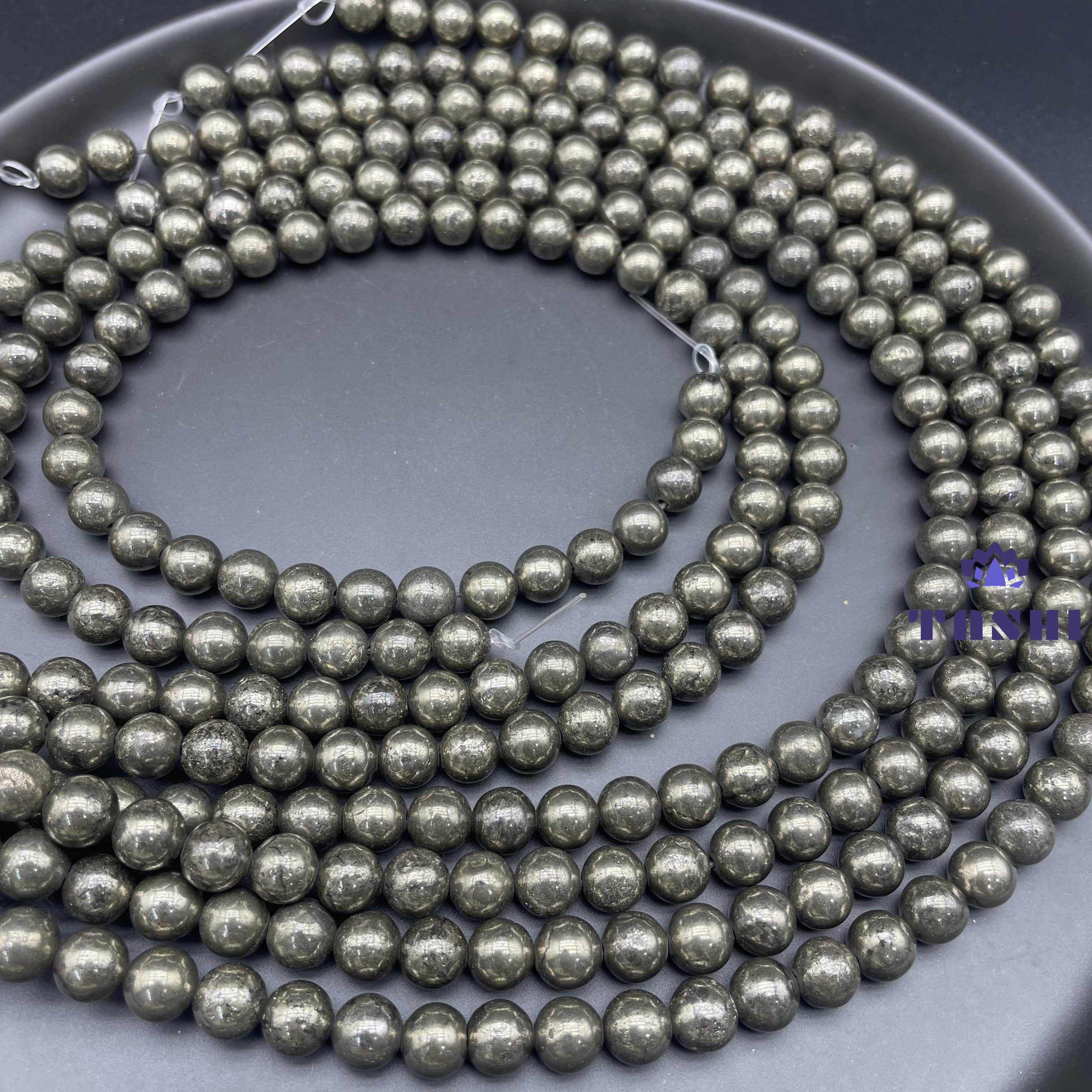 Pyrite Beads Strands Loose Beads Jewelry DIY Bracelets