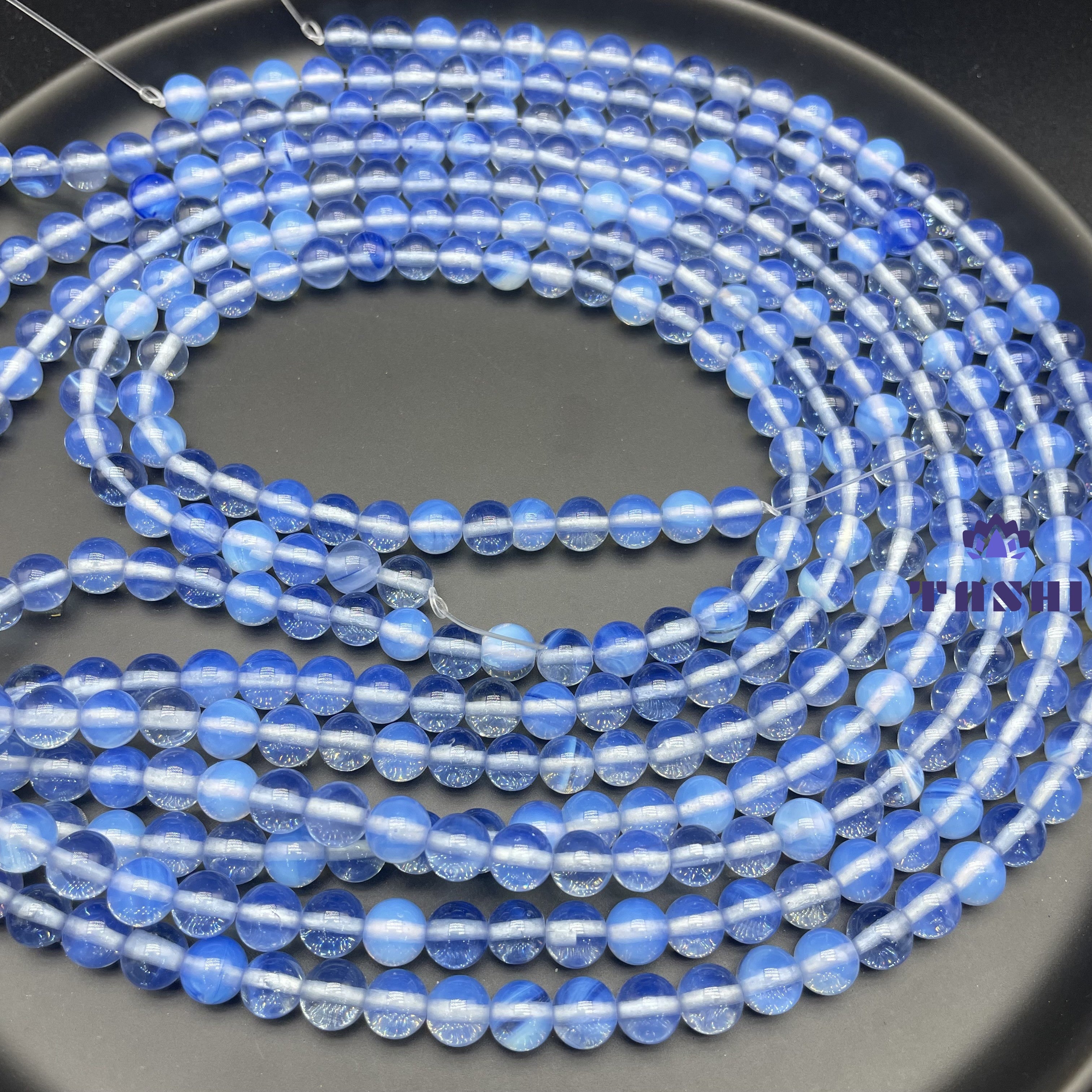 Blue Opalite Beads Strands Bracelets DIY