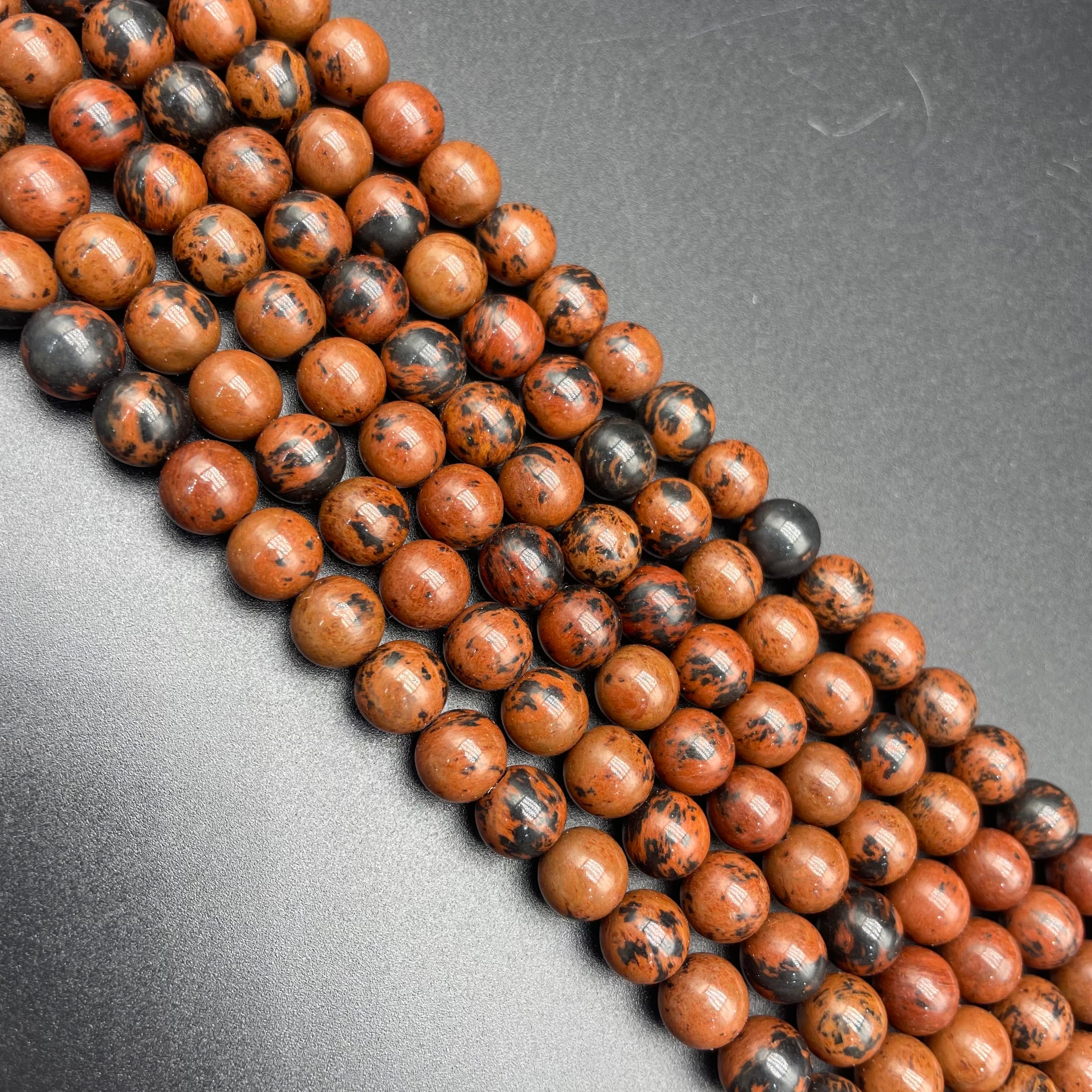 Mahogany Obsidian Beads Strands Loose Beads Jewelry DIY Bracelets