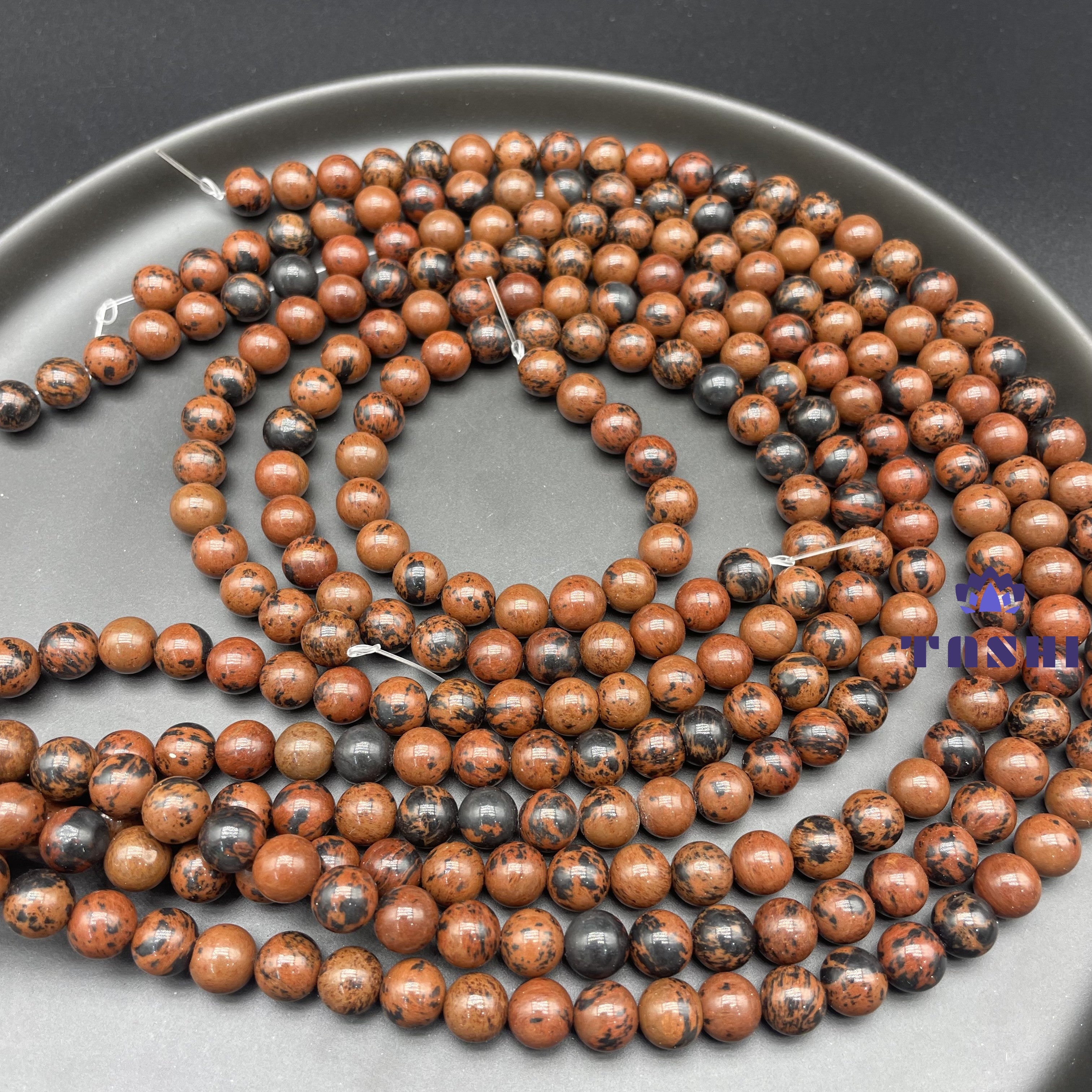 Mahogany Obsidian Beads Strands Loose Beads Jewelry DIY Bracelets
