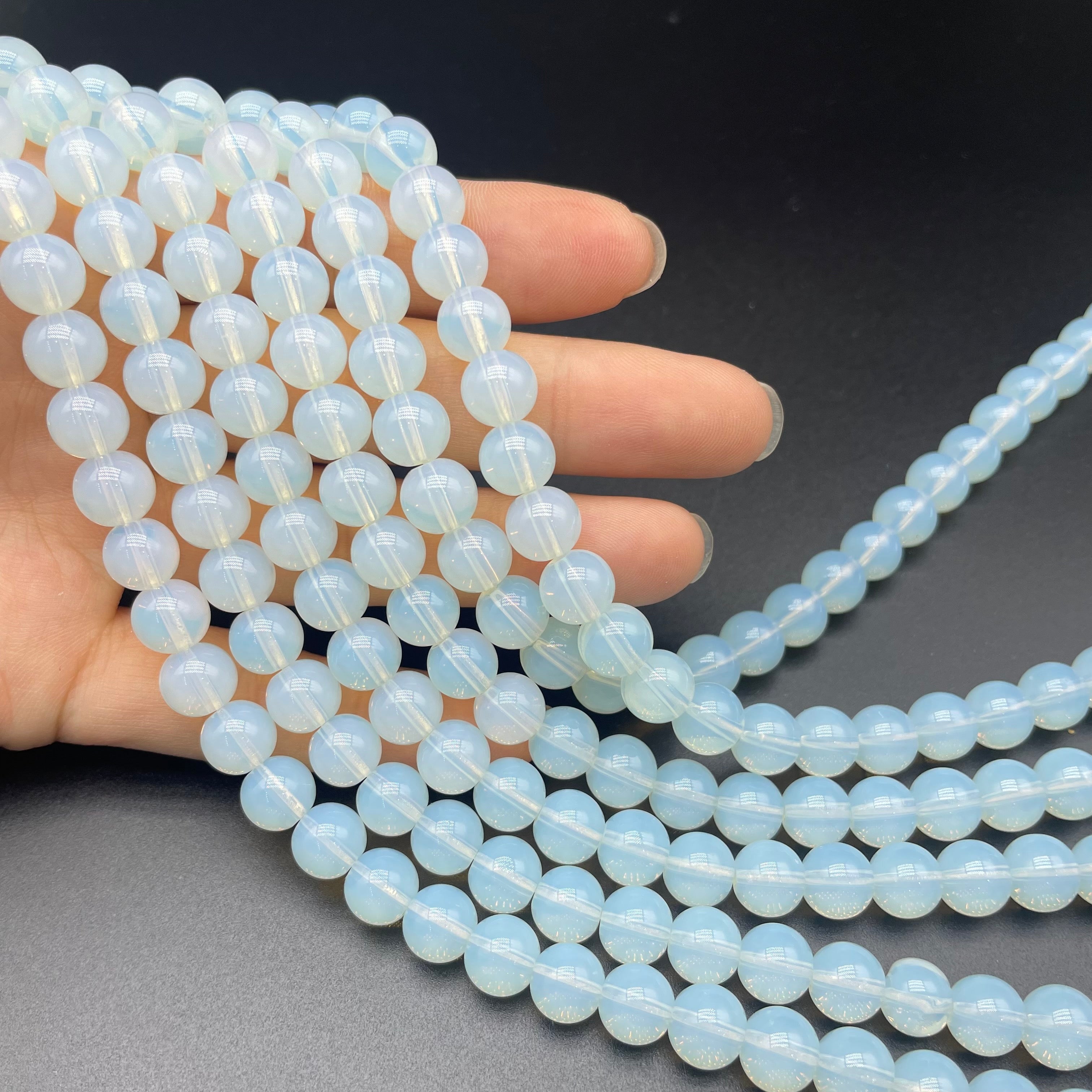 White Opalite Beads Strands Loose Beads Jewelry DIY Bracelets Natural Crystal