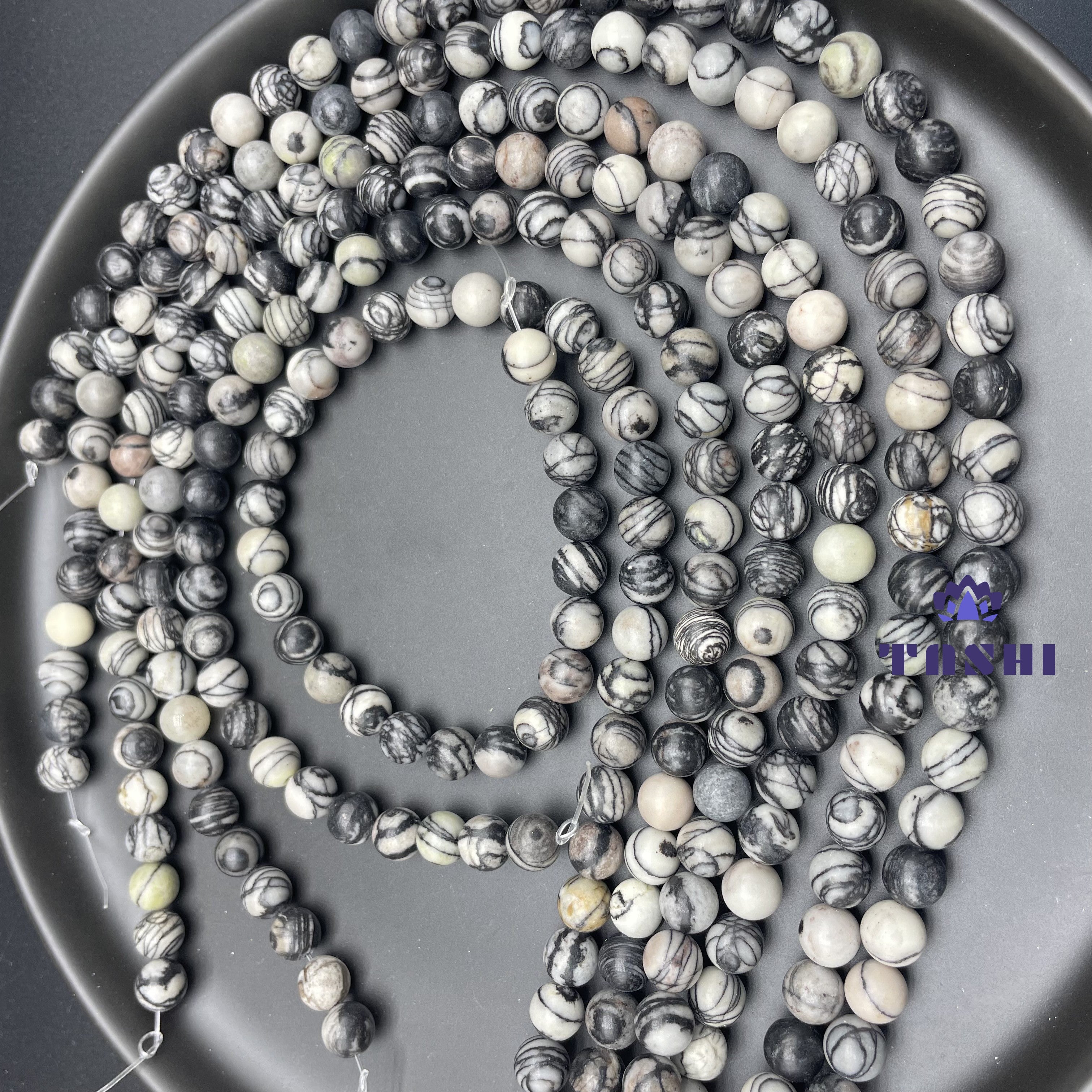 Spider Web Stone Beads Strands Loose Beads Jewelry DIY Bracelets